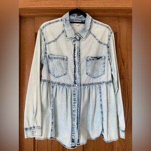 Denim BIBI blouse, size small